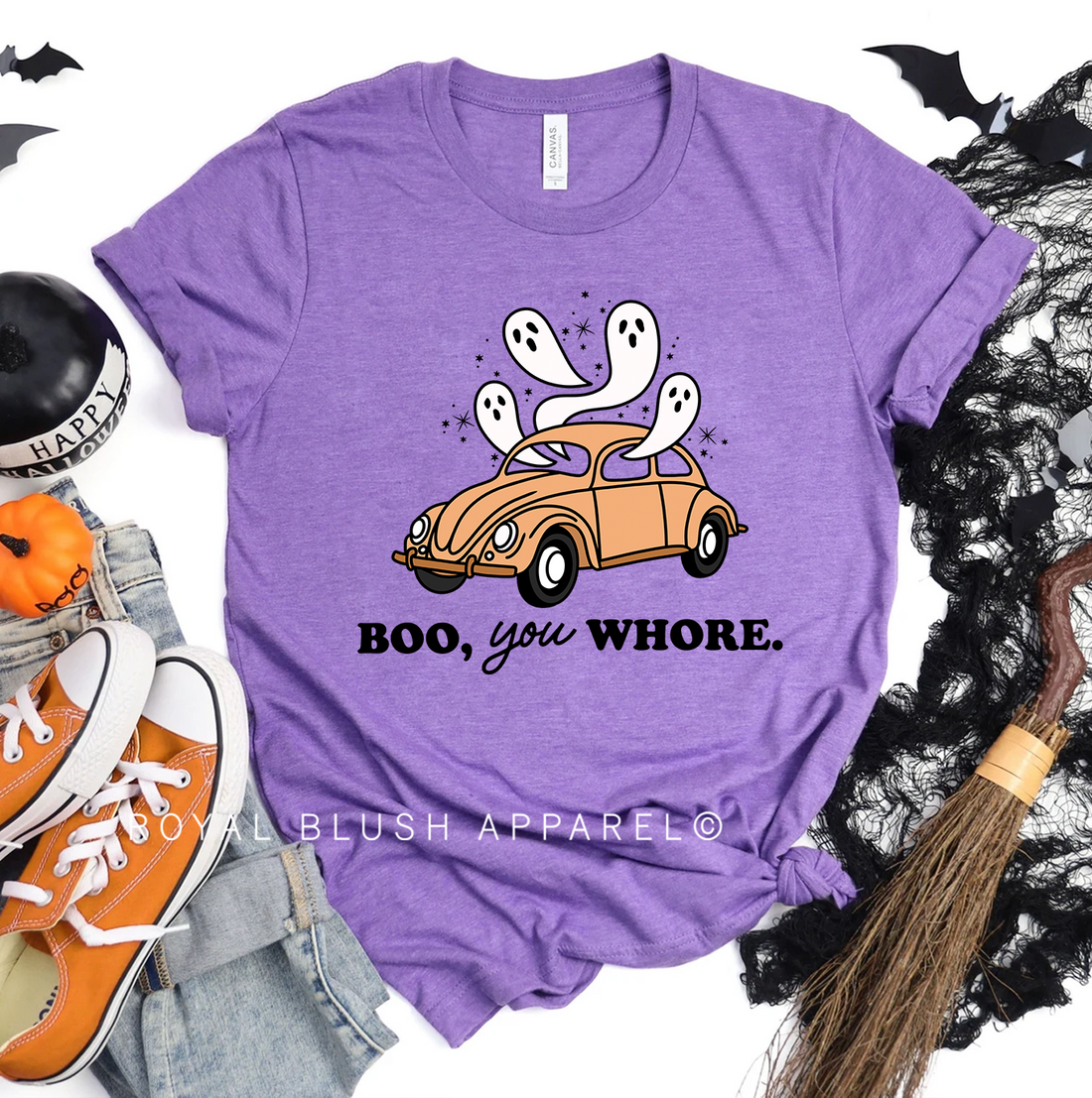 Boo, You Whore T-shirt unisexe décontracté