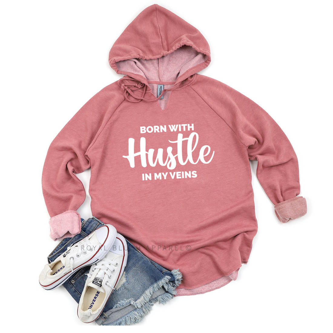 Born With Hustle In My Veins Ladies Independent Hoodie