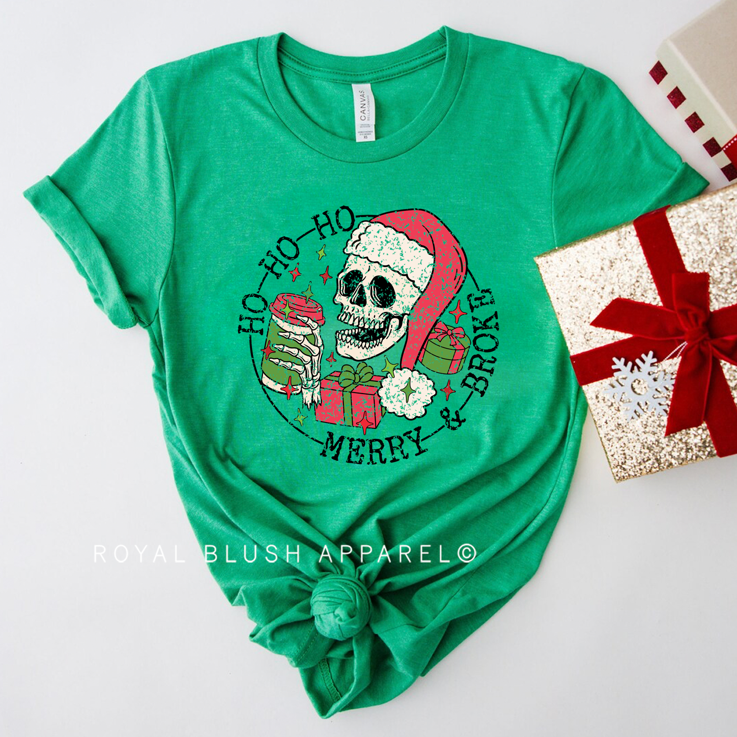 Skeleton Merry &amp; Broke Relaxed Unisex T-shirt