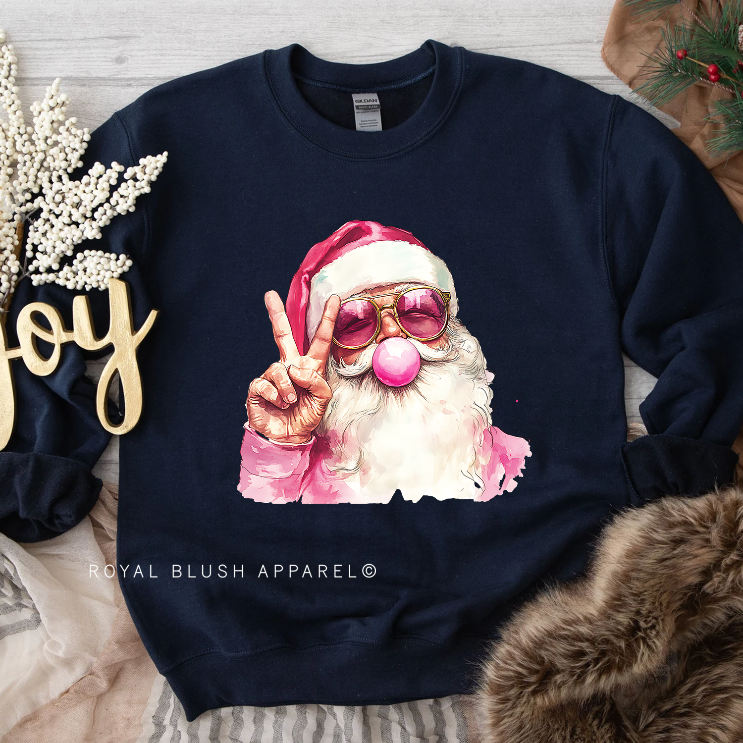 Bubble Gum Santa Sweatshirt