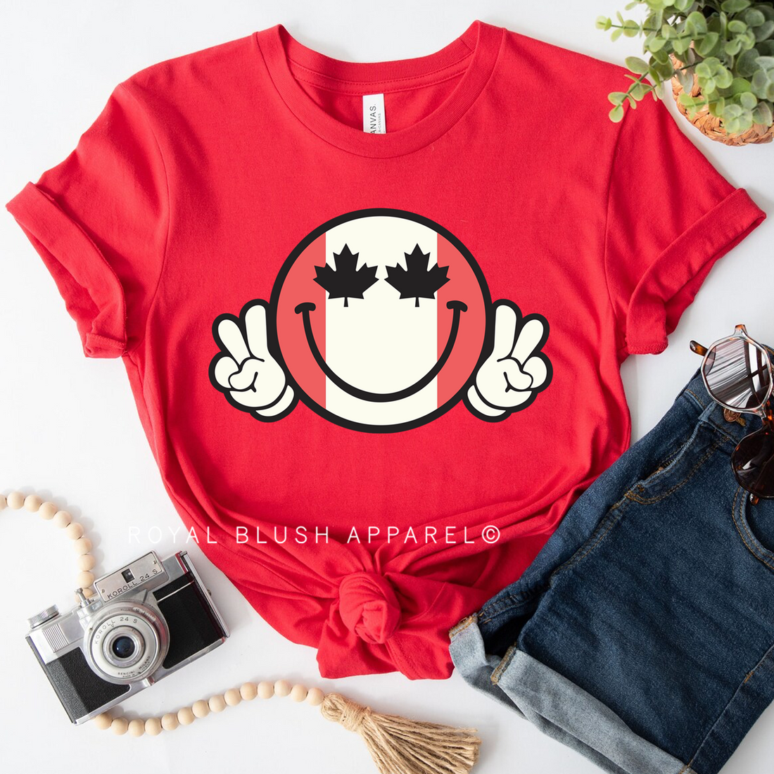 Smiley Canada Relaxed Unisex T-shirt