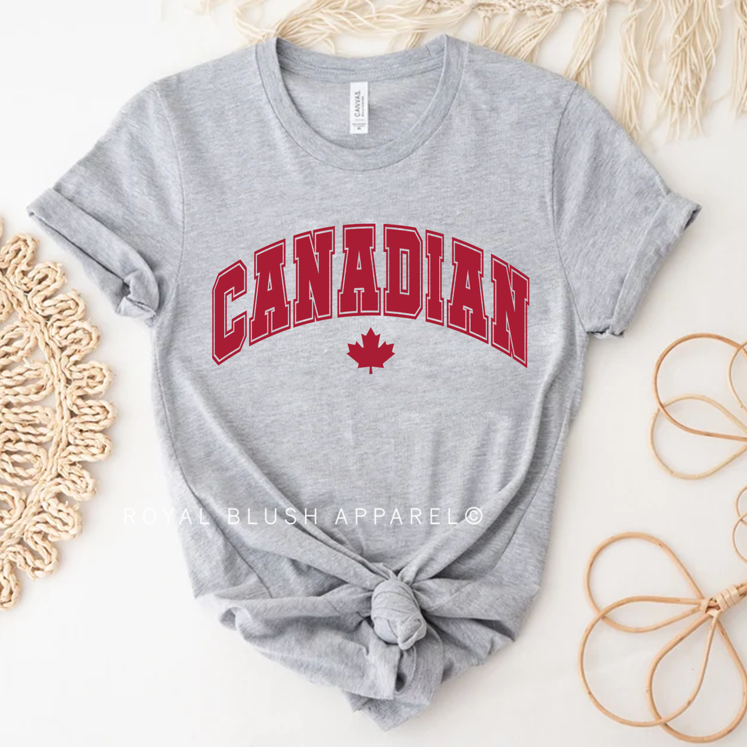T-shirt unisexe décontracté CANADIEN