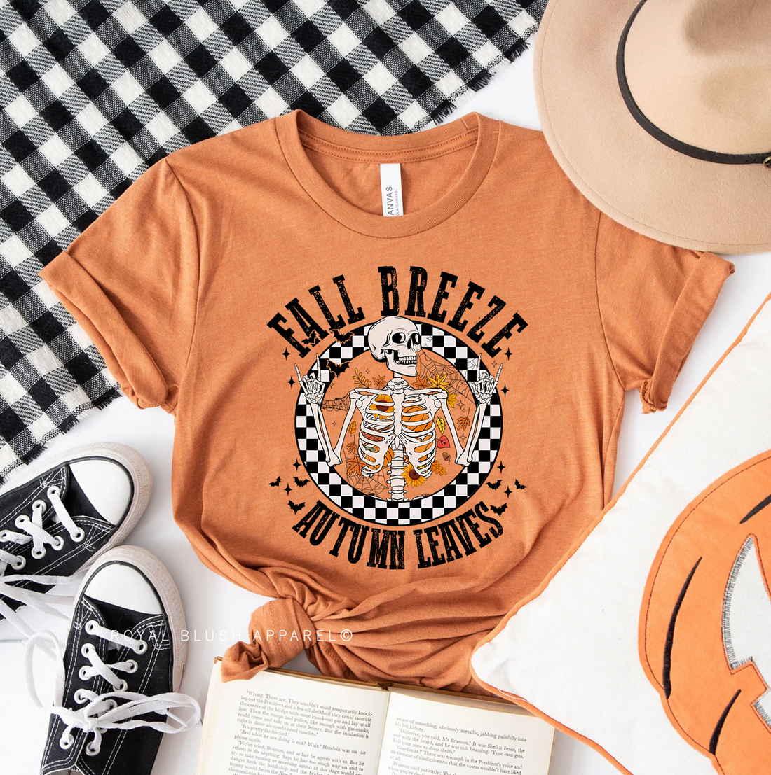 Circle Fall Breeze Autumn Leaves Relaxed Unisex T-shirt