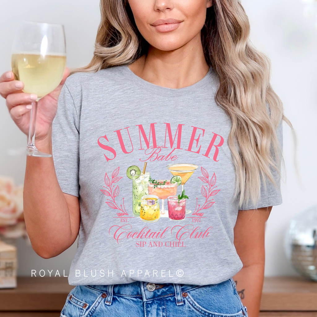 Summer Cocktail Club graphic T-shirt