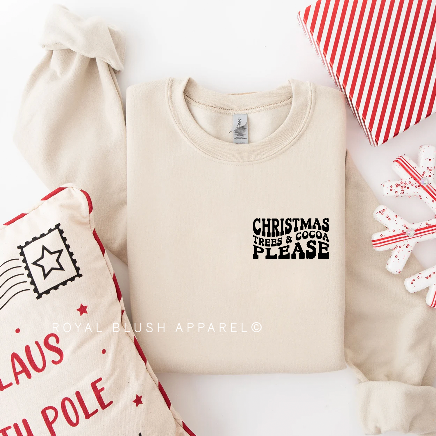 Christmas Trees &amp; Cocoa Please Sweatshirt