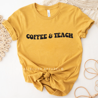 Coffee &amp; Teach Relaxed Unisex T-shirt