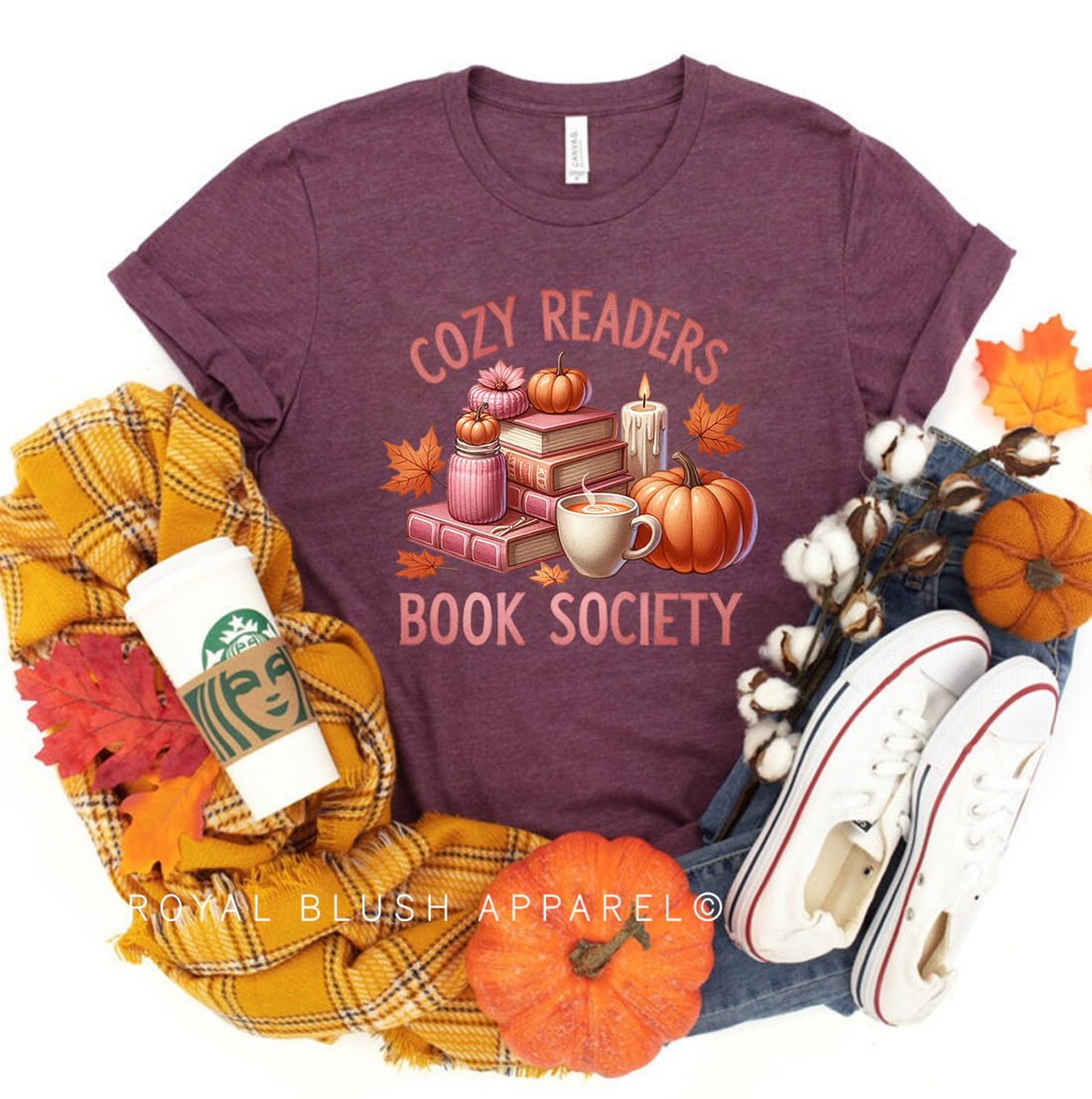 Cozy Readers Book Society Relaxed Unisex T-shirt