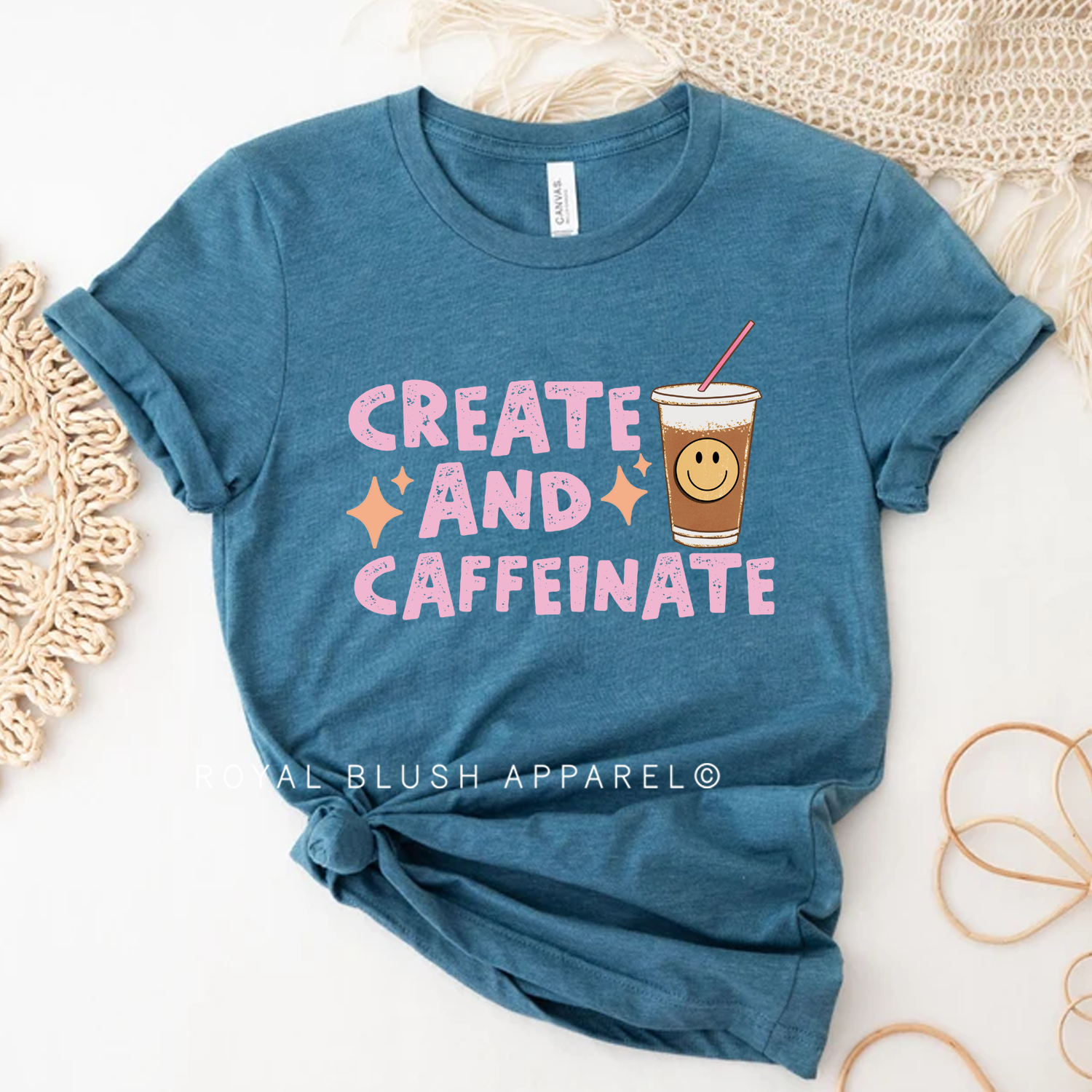 Create And Caffeinate Relaxed Unisex T-shirt