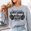 Curse Words graphic sweatshirt