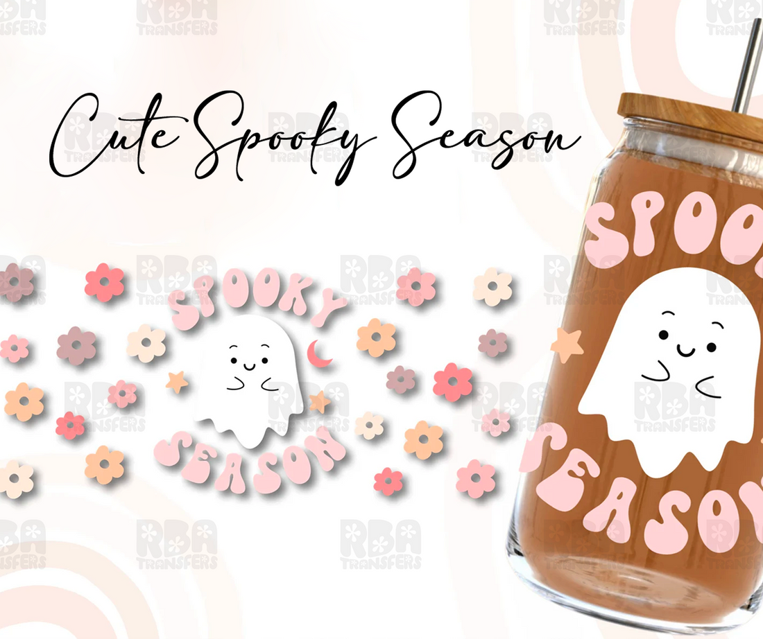 Cute Spooky Season Iced Coffee Glass