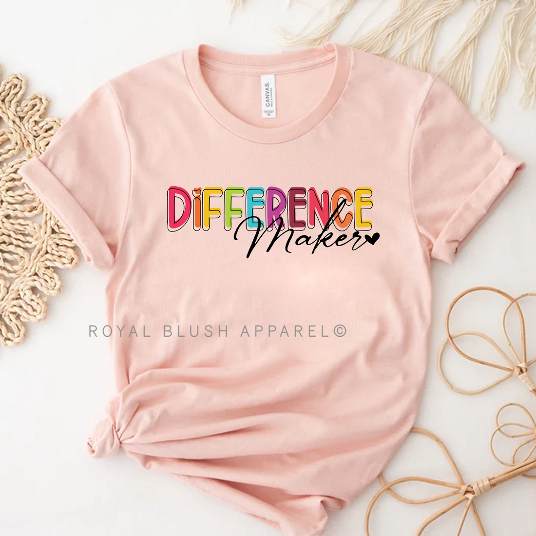 T-shirt unisexe décontracté Difference Maker