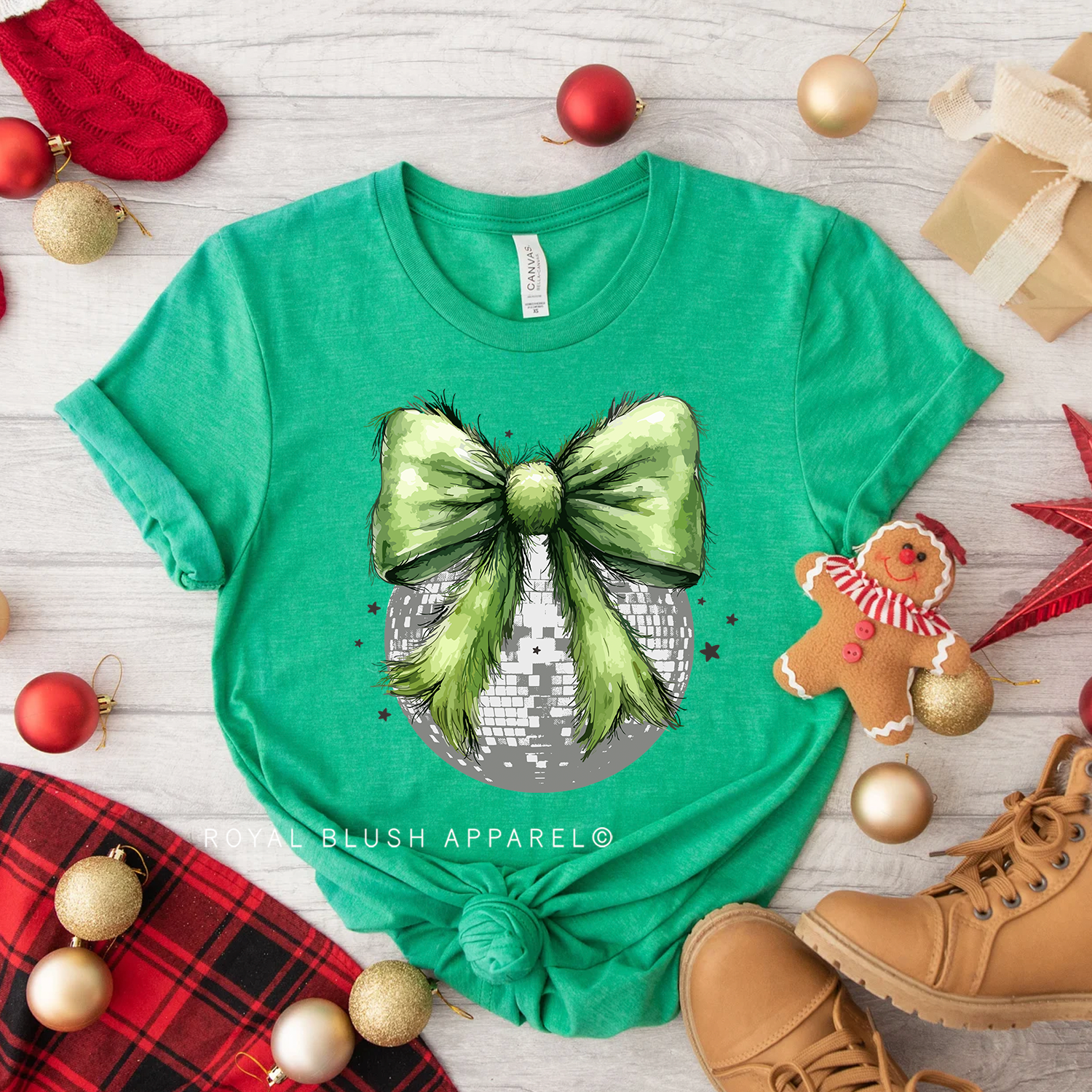 Disco Grinch Bow Relaxed Unisex T-shirt