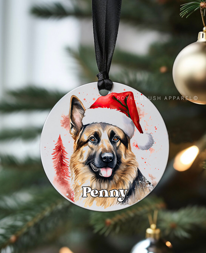 Custom Dog Round Ornament