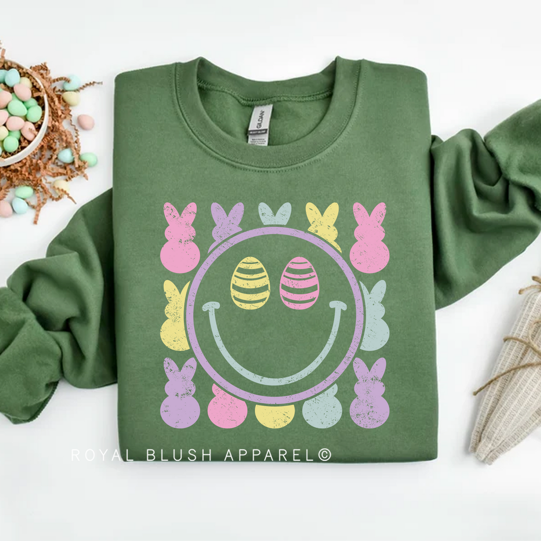 Easter Smiley Sweatshirt