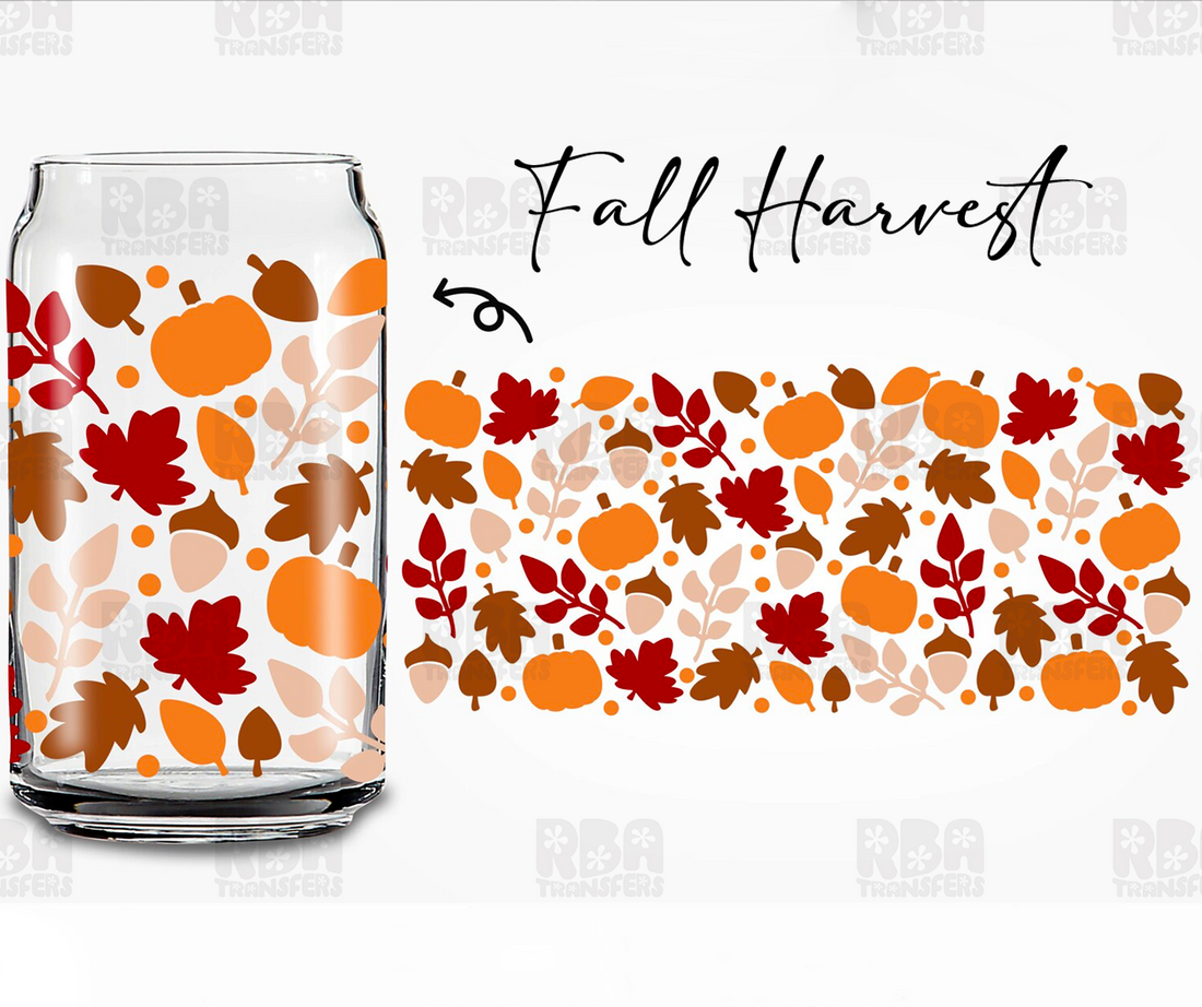 Fall Harvest Iced Coffee Glass