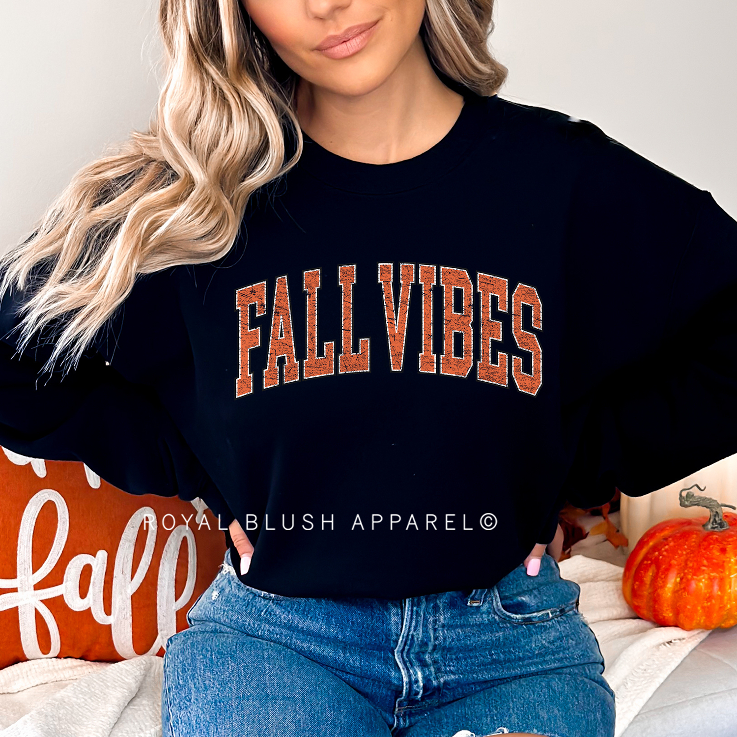 Orange FALL VIBES Sweatshirt