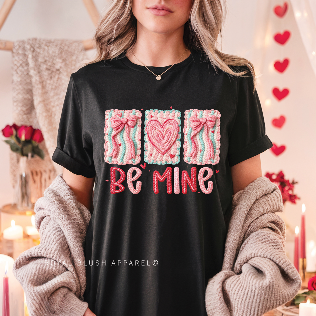Be Mine Faux-Yarn Relaxed Unisex T-shirt