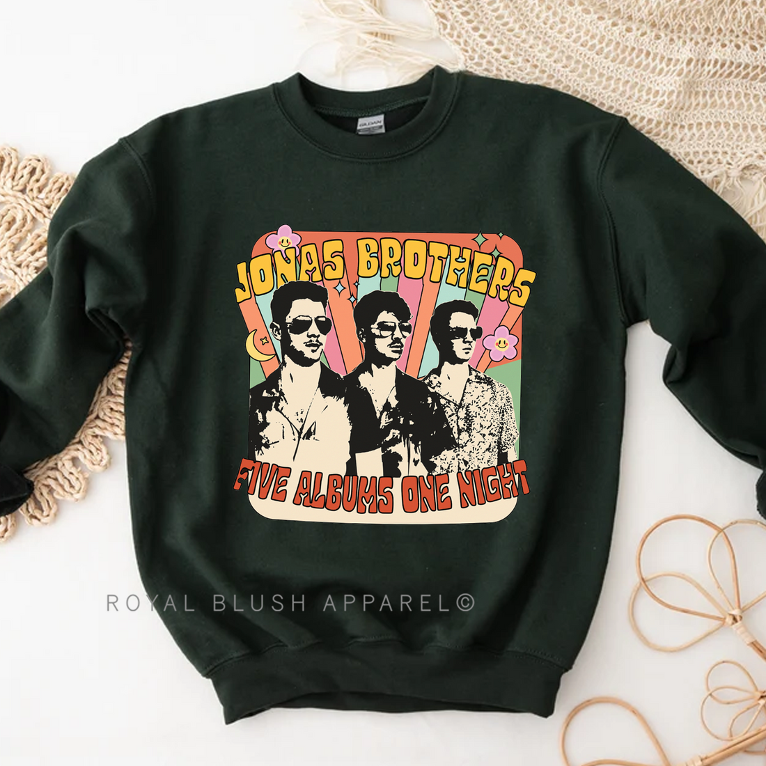 Jonas Brothers Cinq albums One Night Sweatshirt