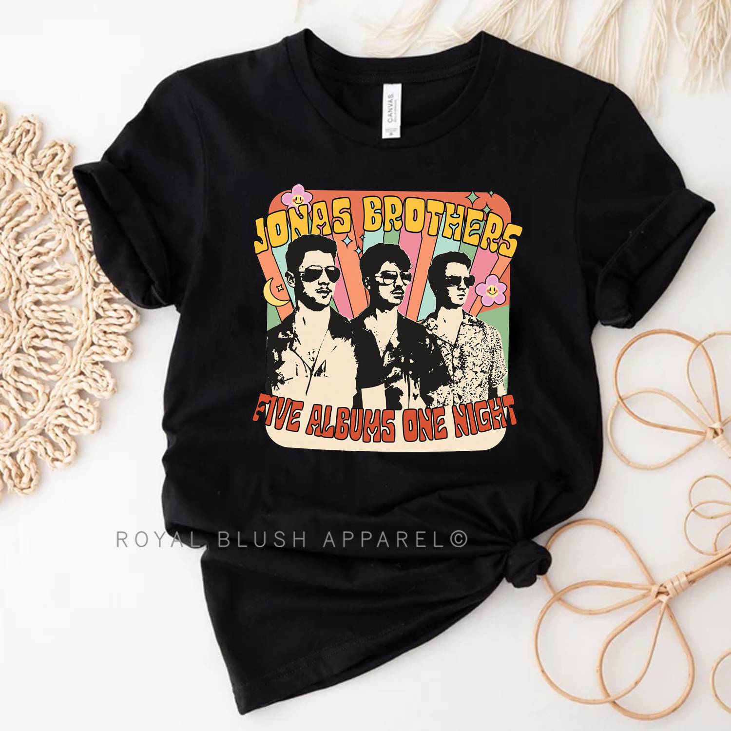 Jonas Brothers Five Albums One Night Relaxed Unisex T-shirt