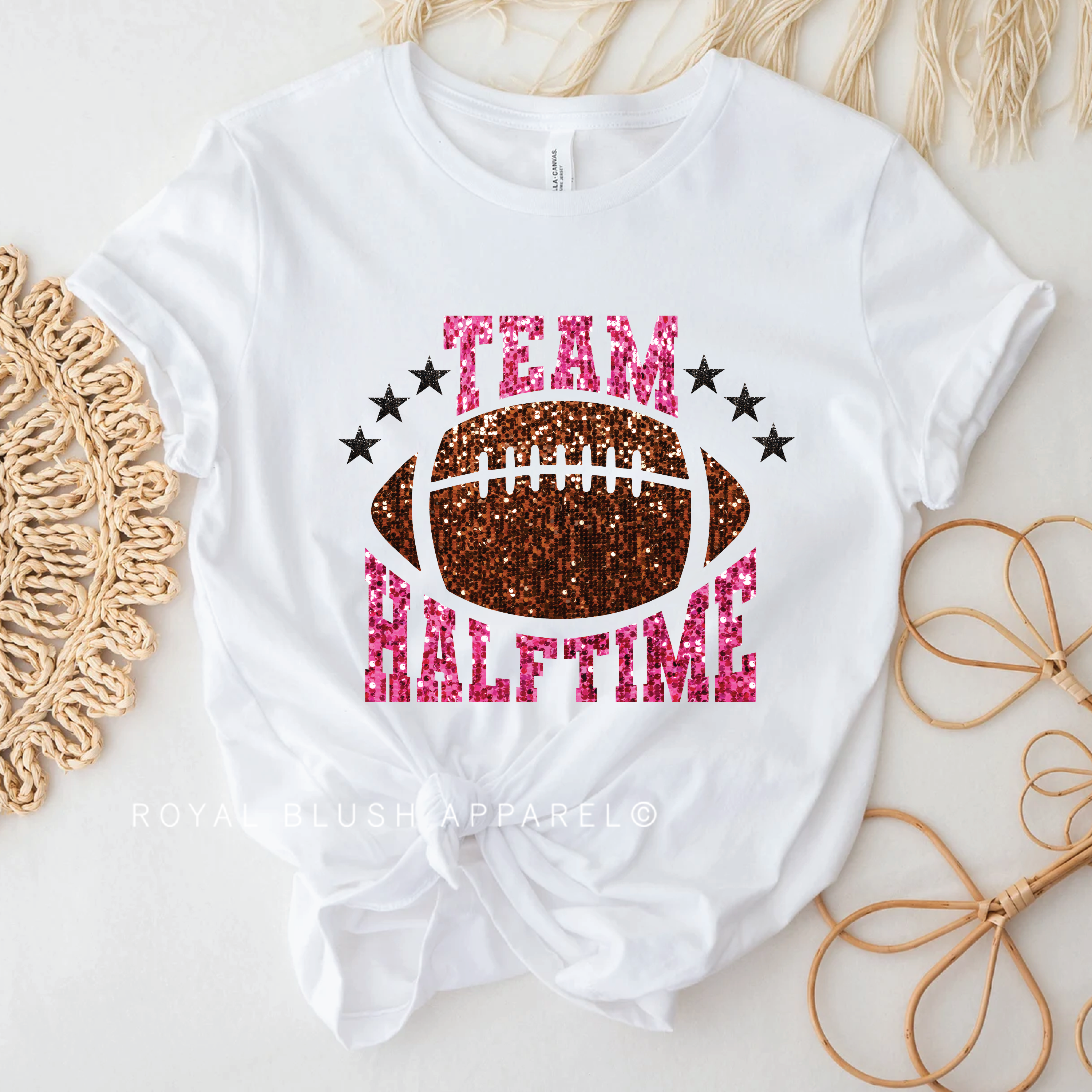 Team Halftime Faux Sequin Relaxed Unisex T-shirt