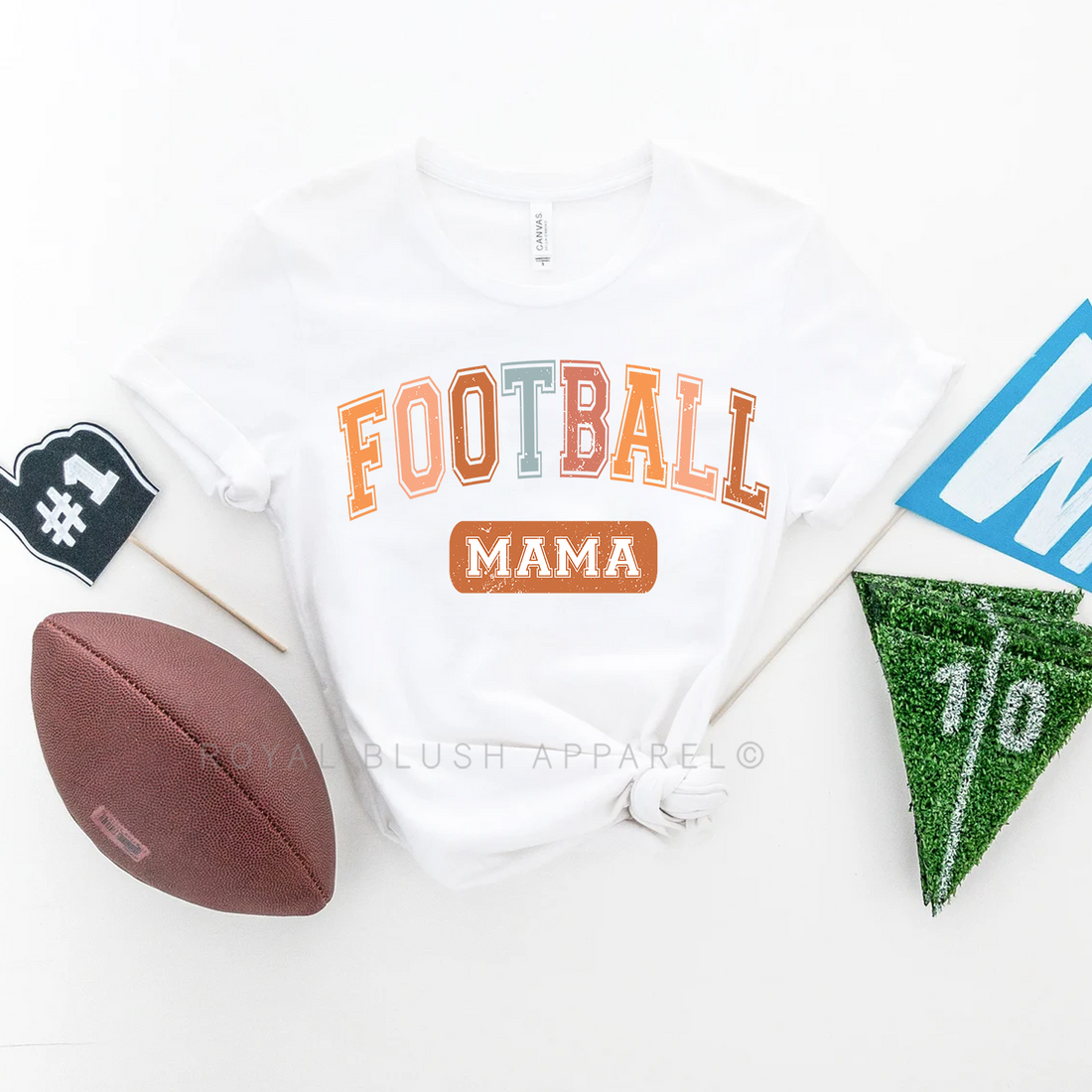 Varsity Football Mama Relaxed Unisex T-shirt