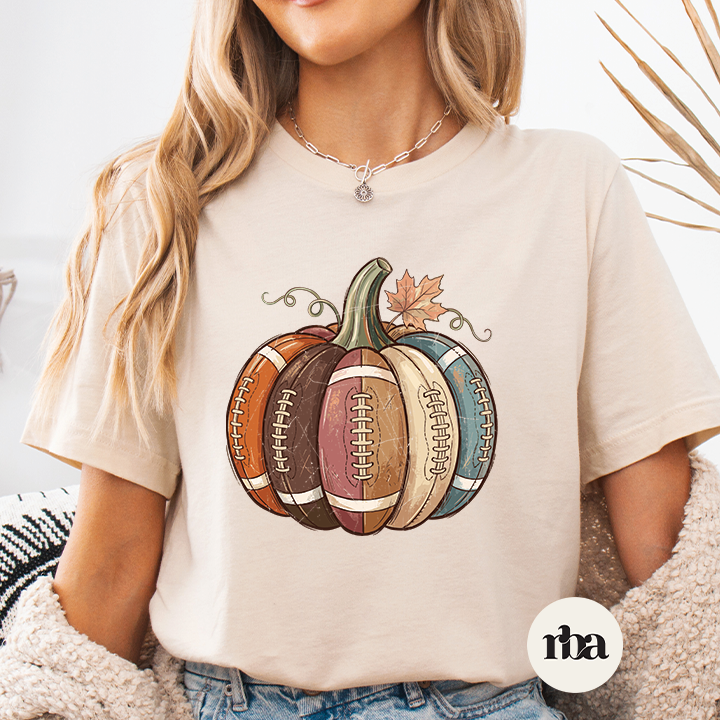 Pumpkin Football T-shirt