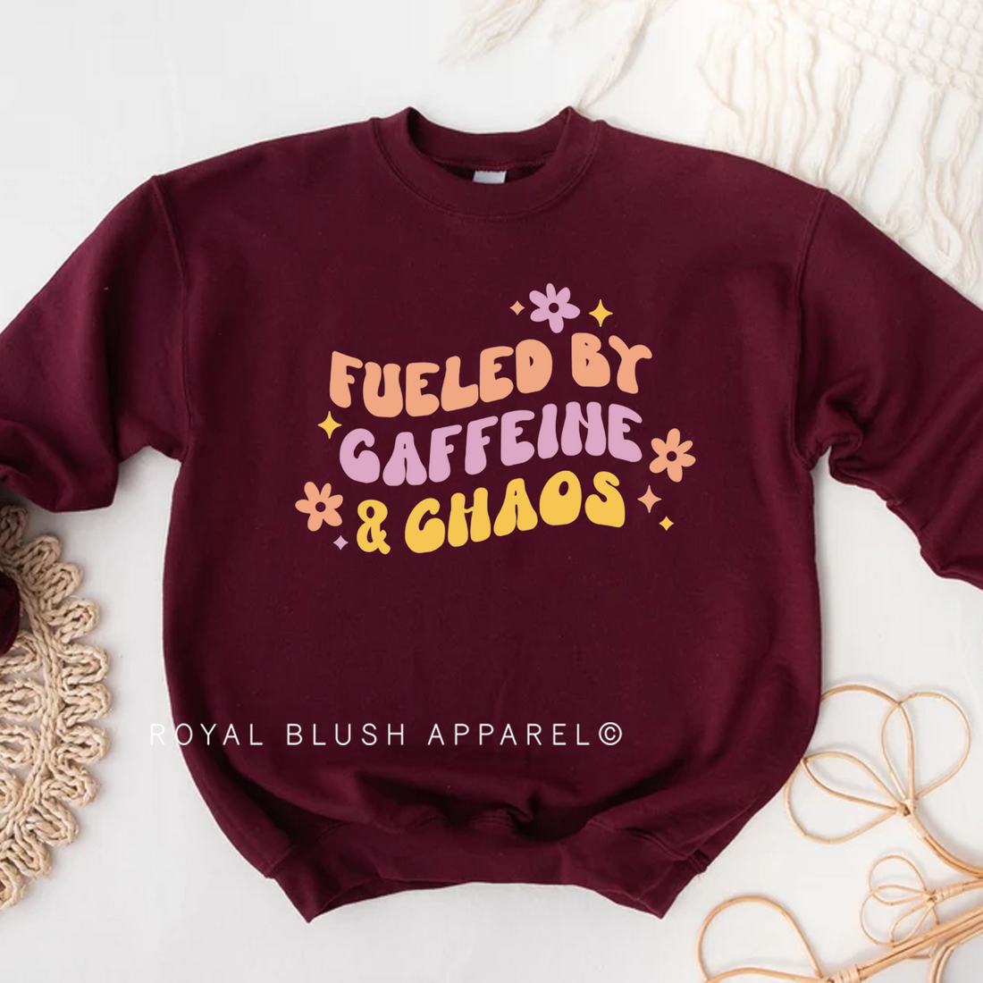 Alimenté par la caféine et le chaos Sweatshirt