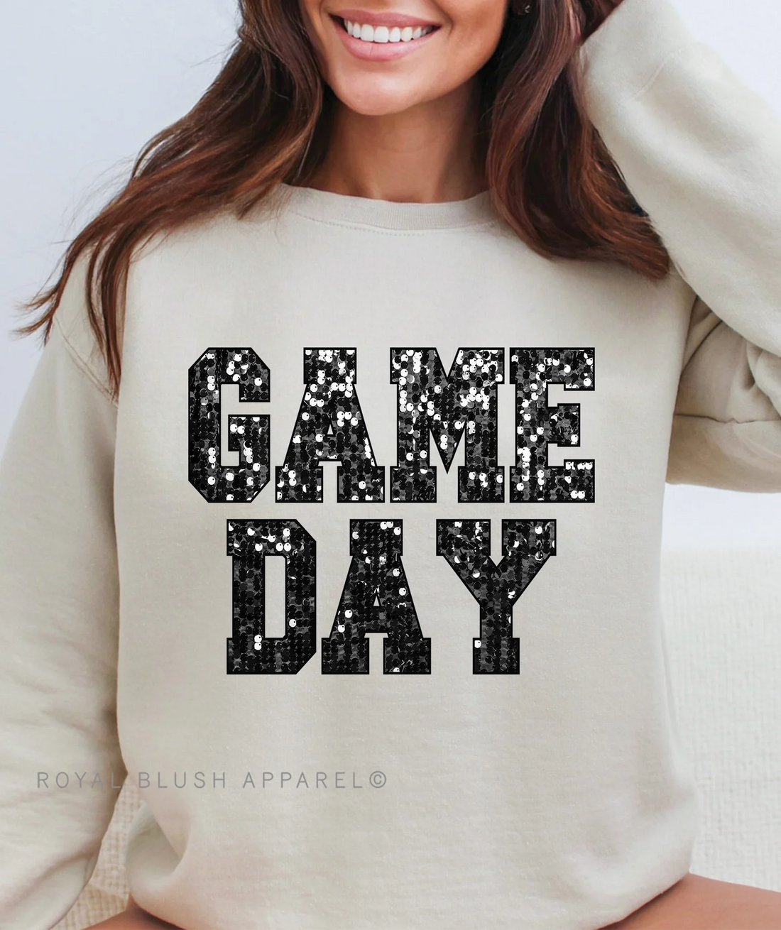 Game Day Faux Sequin Sweatshirt