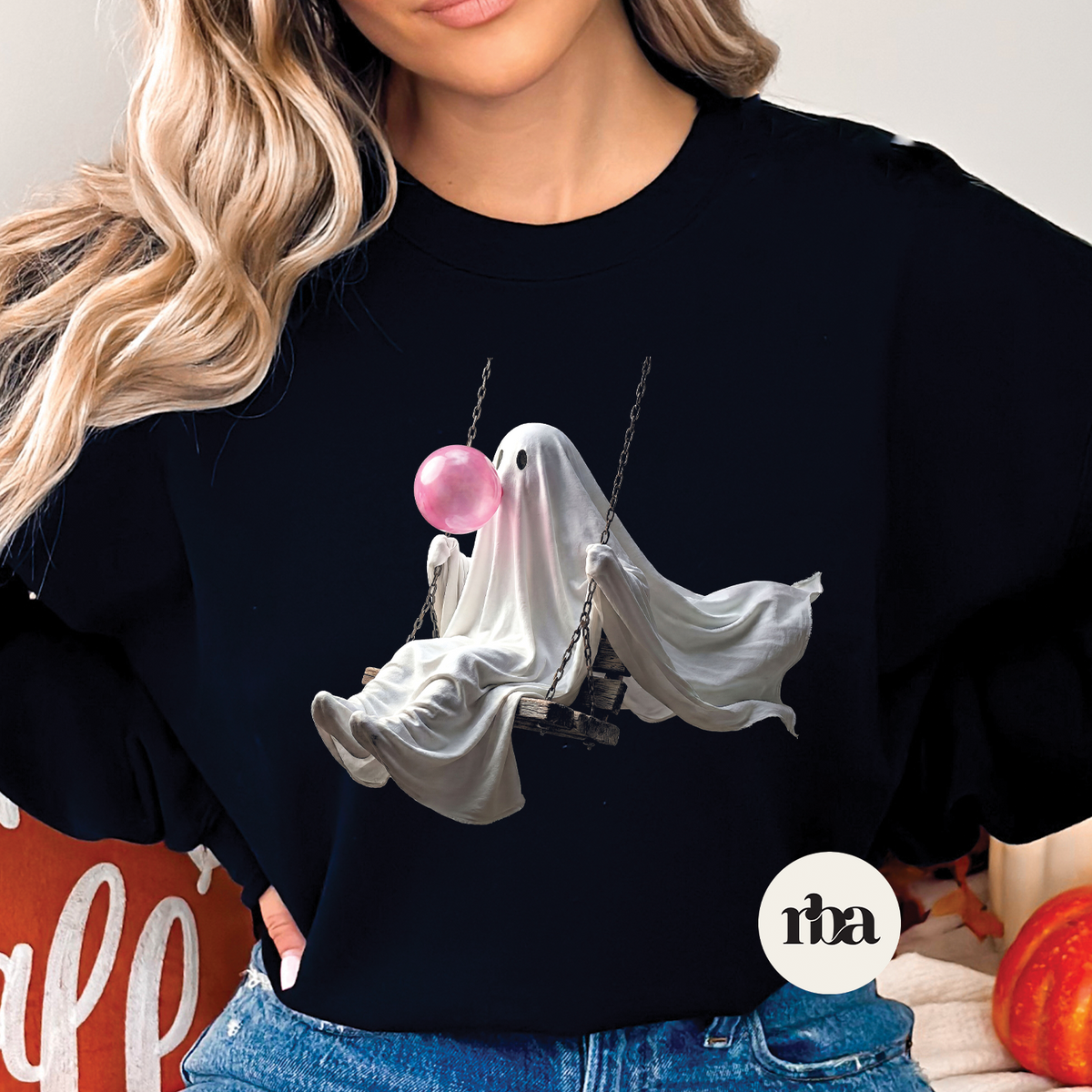 Ghost Swing Sweatshirt mockup.