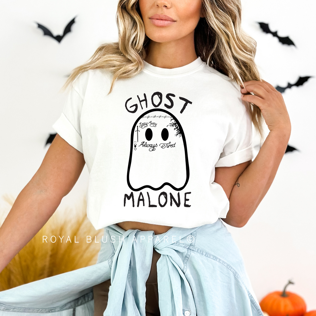 Ghost Malone T-shirt unisexe décontracté