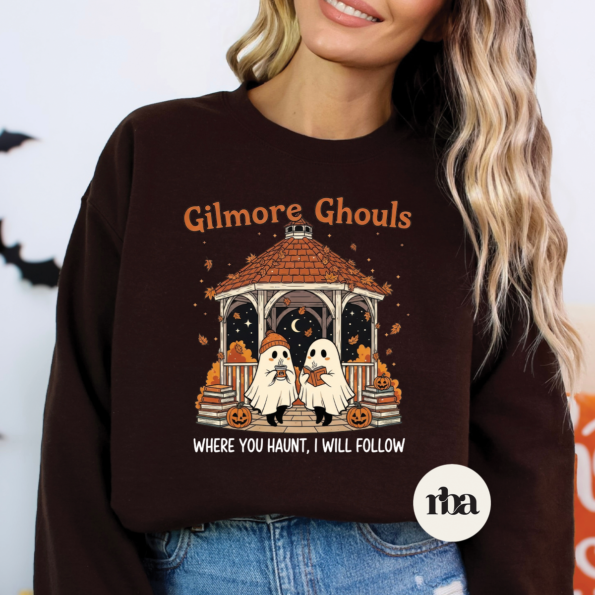 Gilmore Ghouls Sweatshirt mockup.