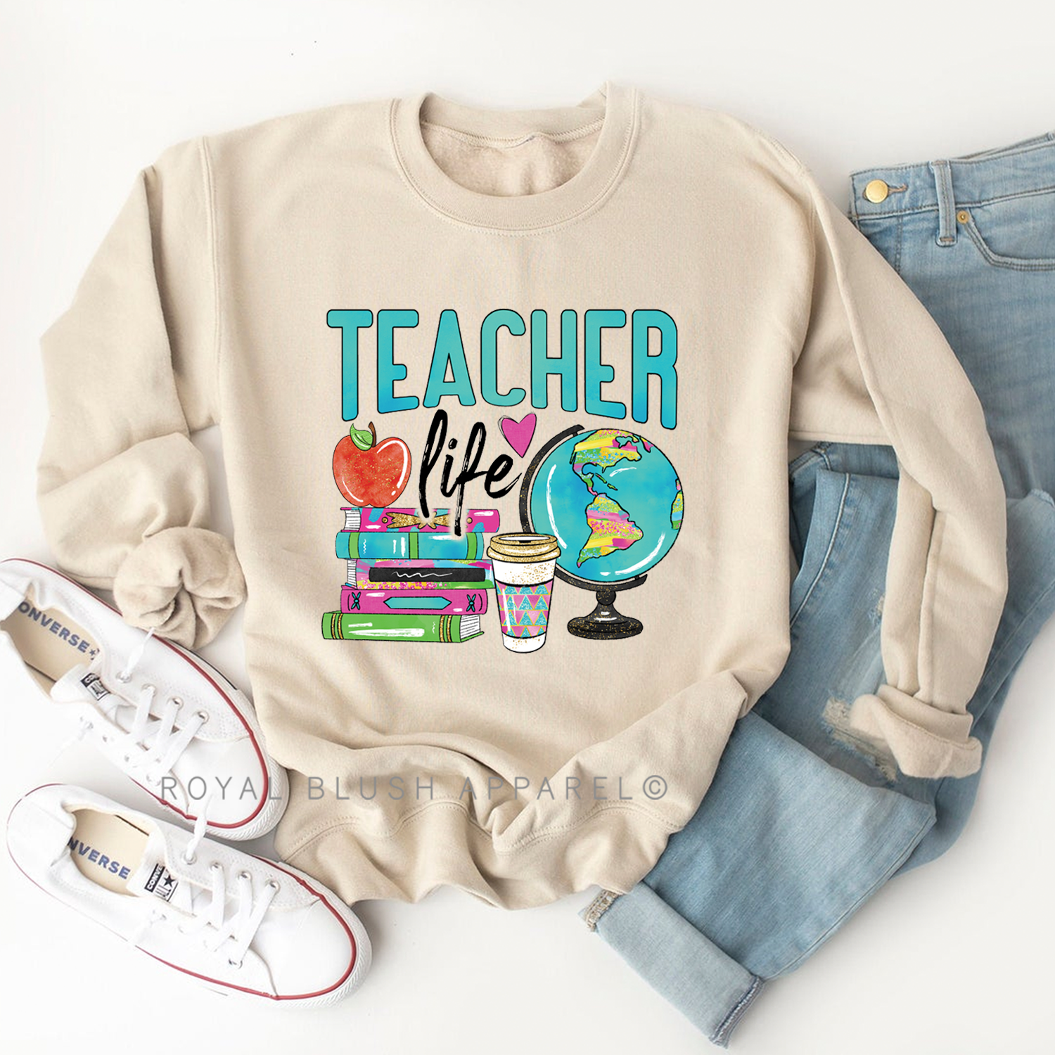Teacher Life Globe Sweatshirt