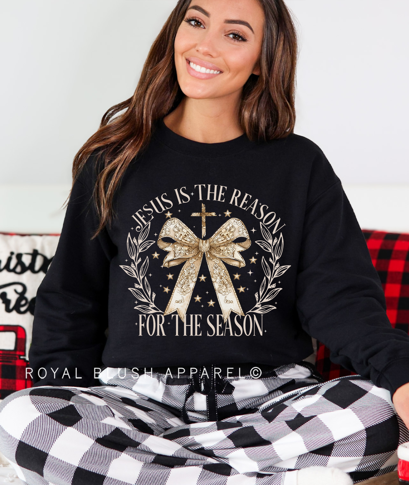 Gold Jesus Is The Reason For The Season Sweatshirt