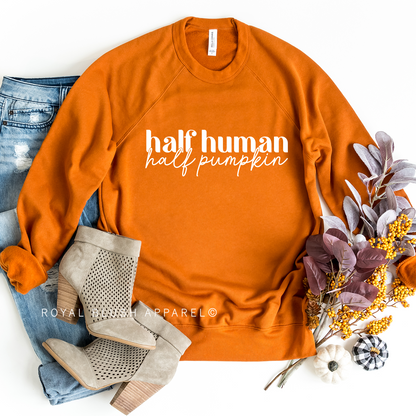 Half Human Half Pumpkin Babe Crewneck