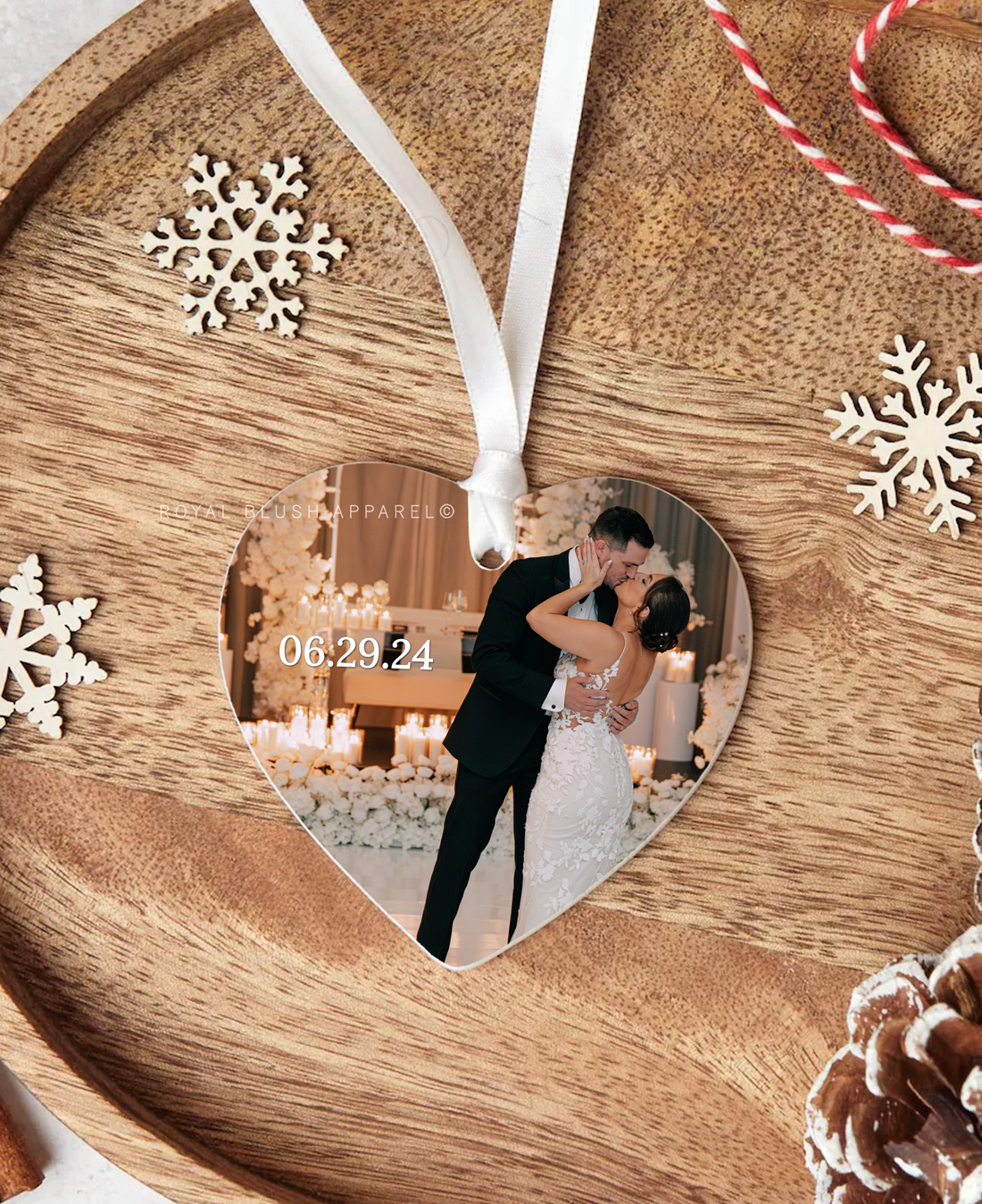 Custom Heart Photo Ornament