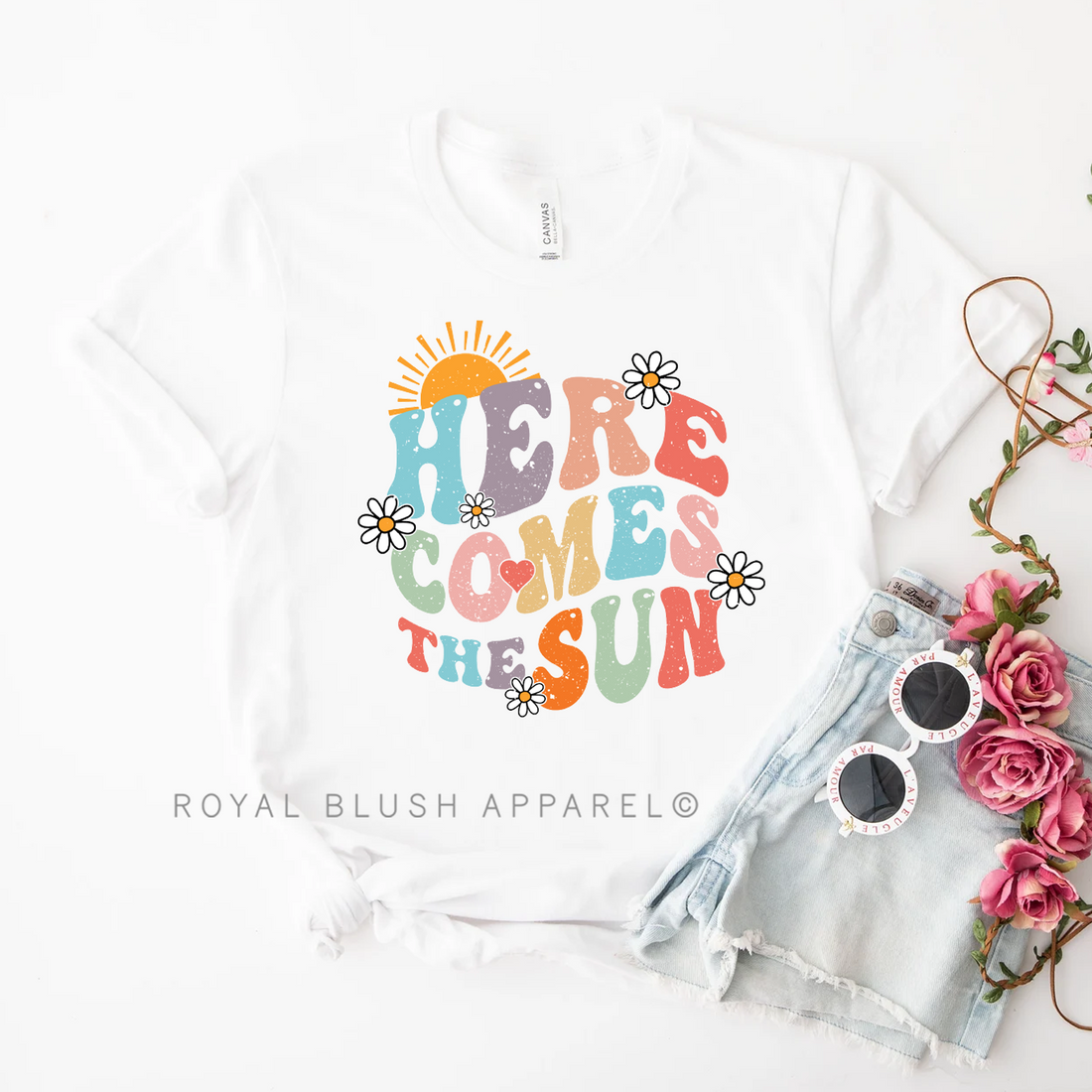 Voici le t-shirt unisexe décontracté au soleil