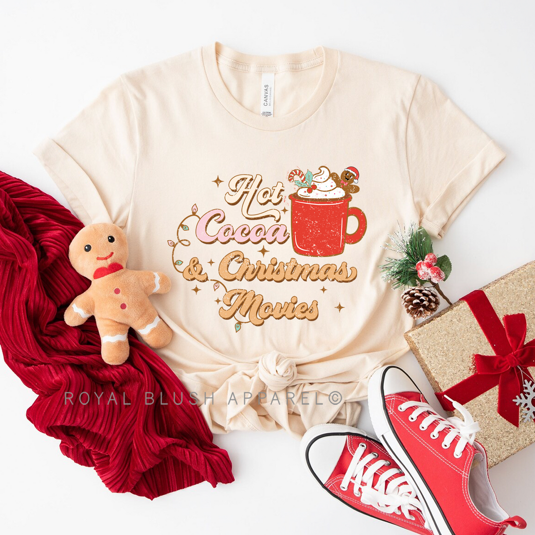 Hot Cocoa &amp; Christmas Movies Relaxed Unisex T-shirt