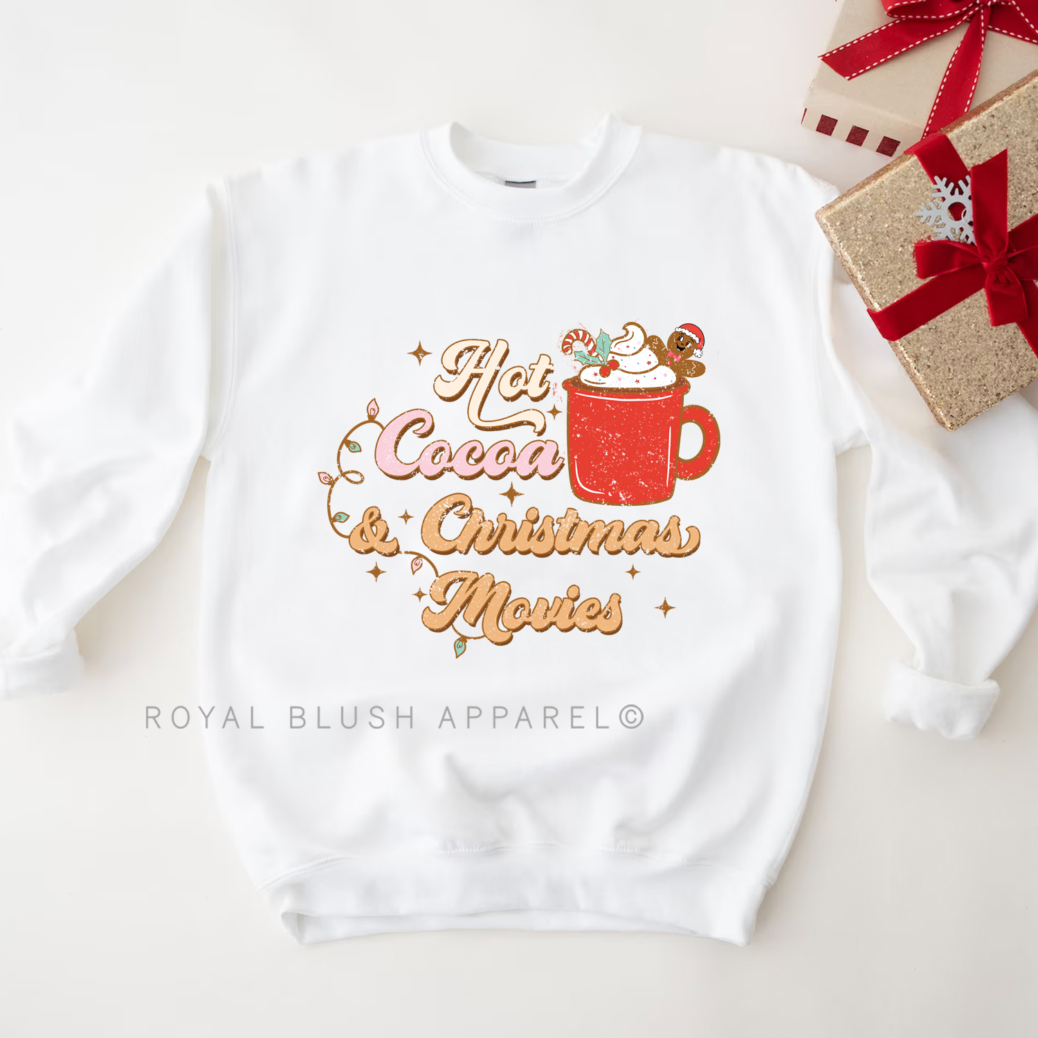 Hot Cocoa &amp; Christmas Movies Sweatshirt