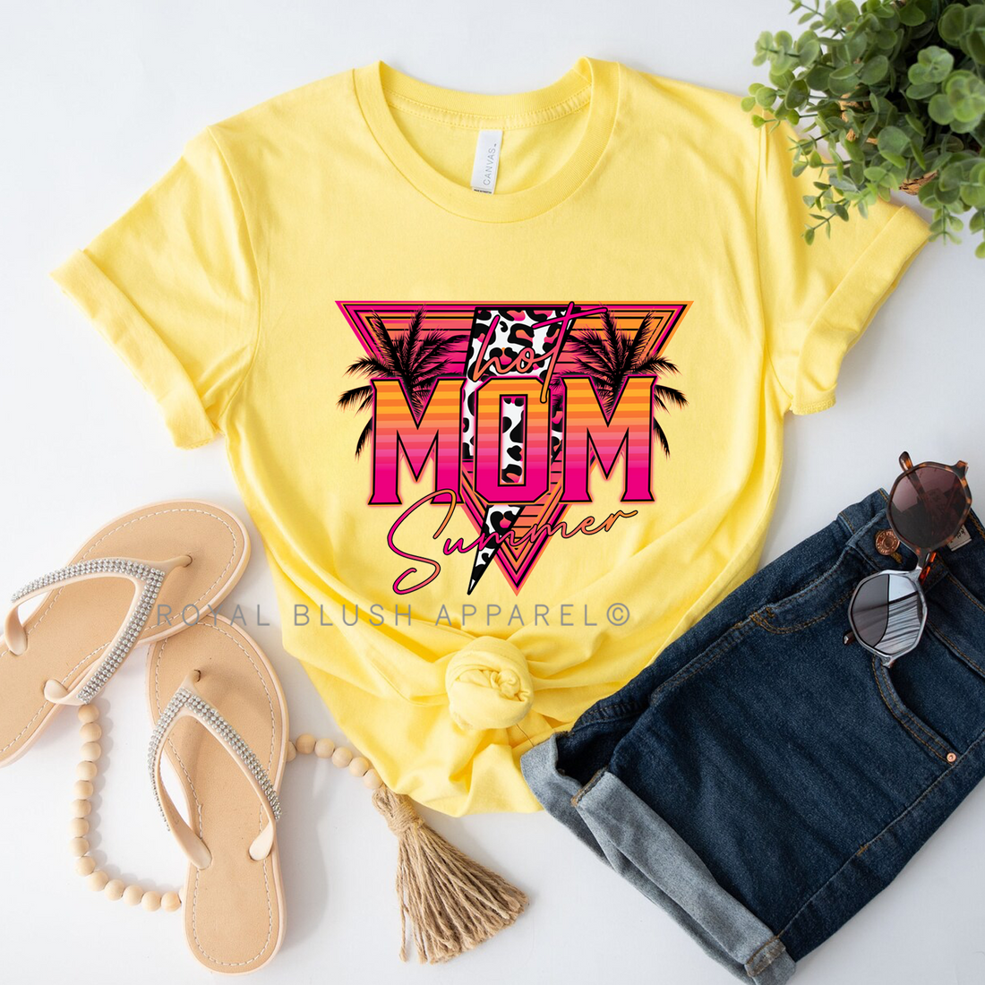 T-shirt unisexe décontracté Hot Mom Summer