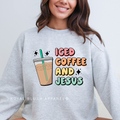 Iced Coffee And Jesus christian sweatshirt