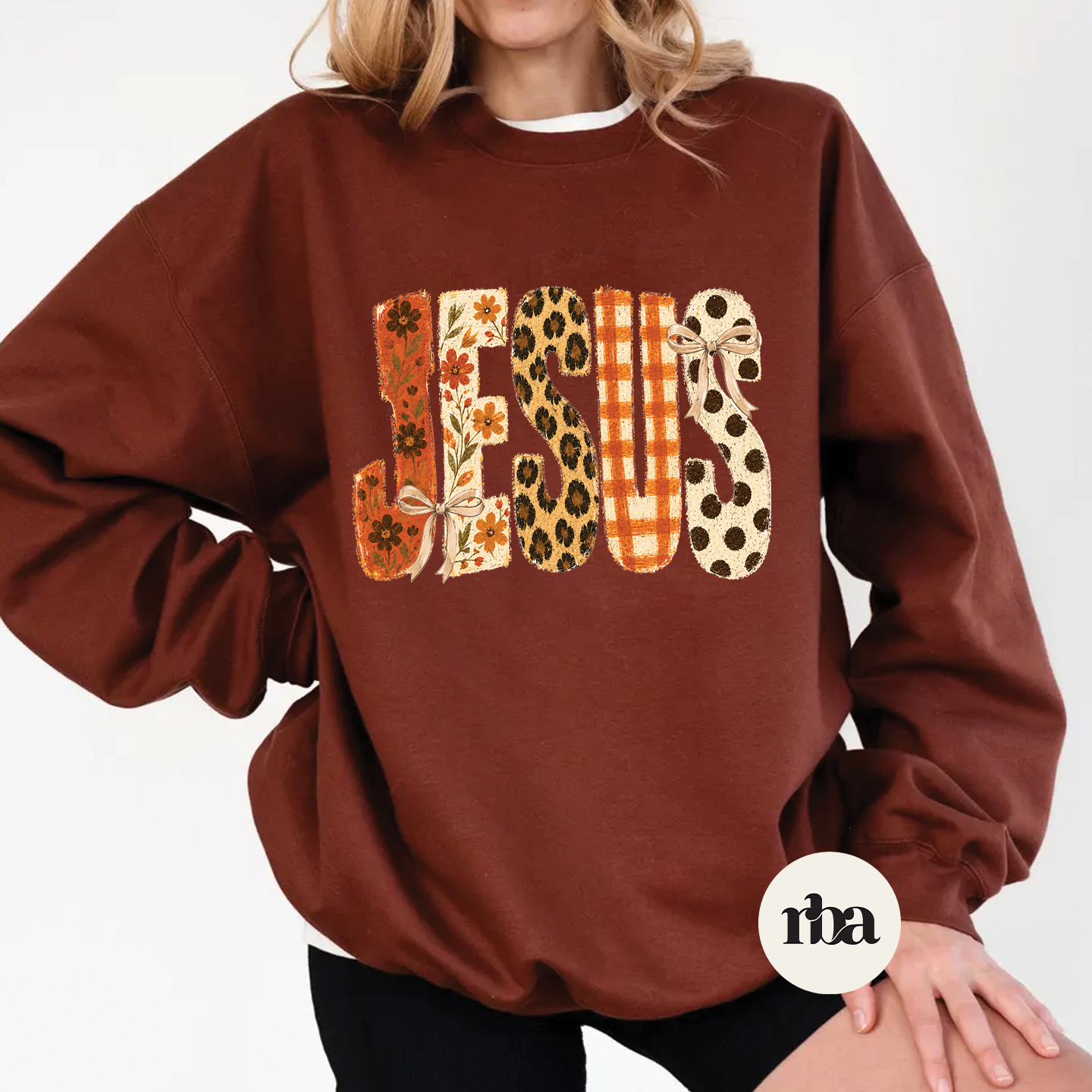 Jesus Sweatshirt mockup.