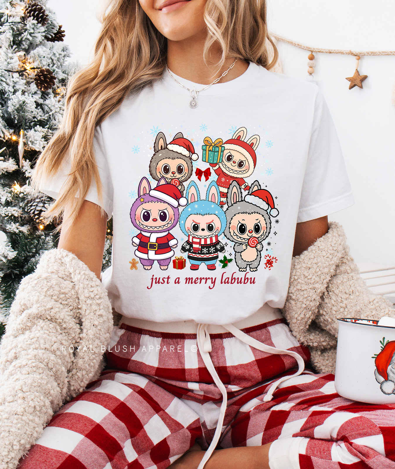 Just A Merry Labubu Relaxed Unisex T-shirt