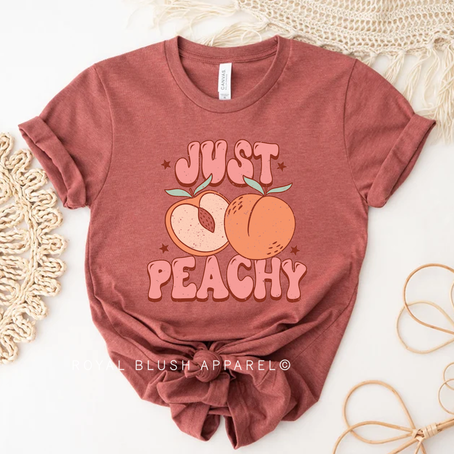 T-shirt unisexe Just Peachy décontracté