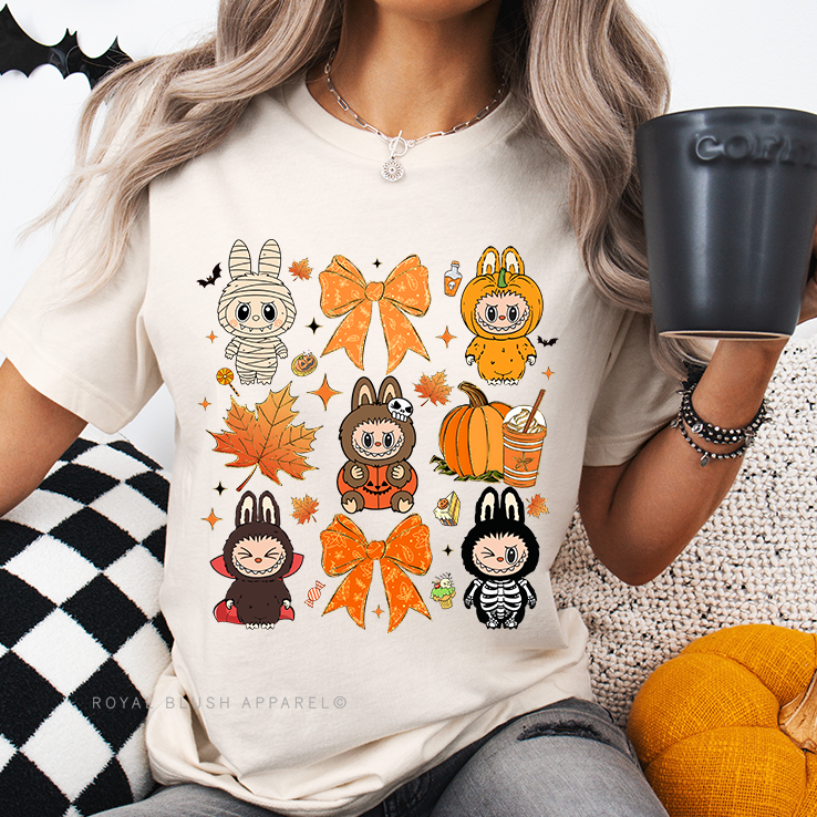 Labubu Bows graphic T-shirt mockup