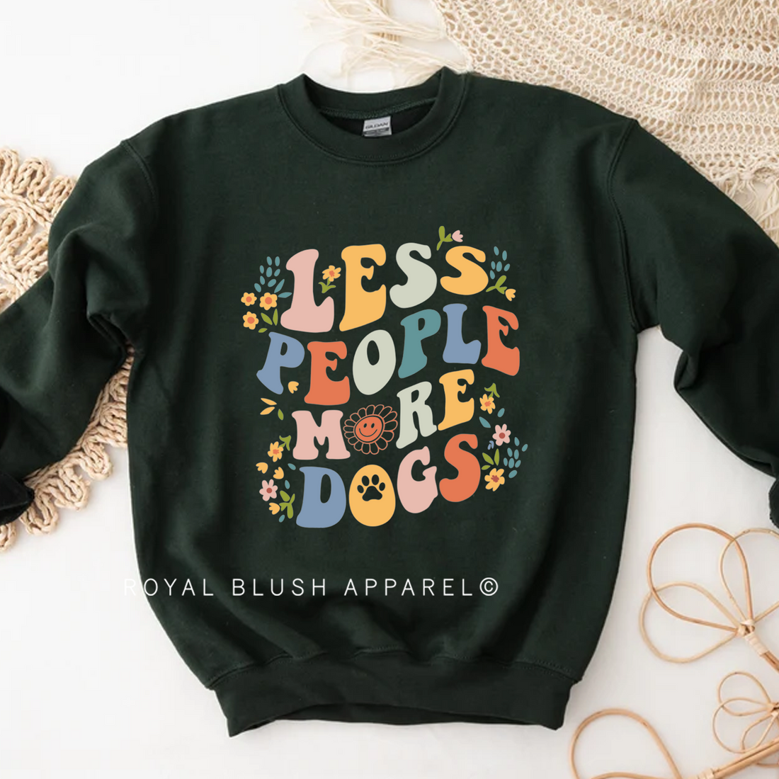 Moins de gens Plus de chiens Sweatshirt