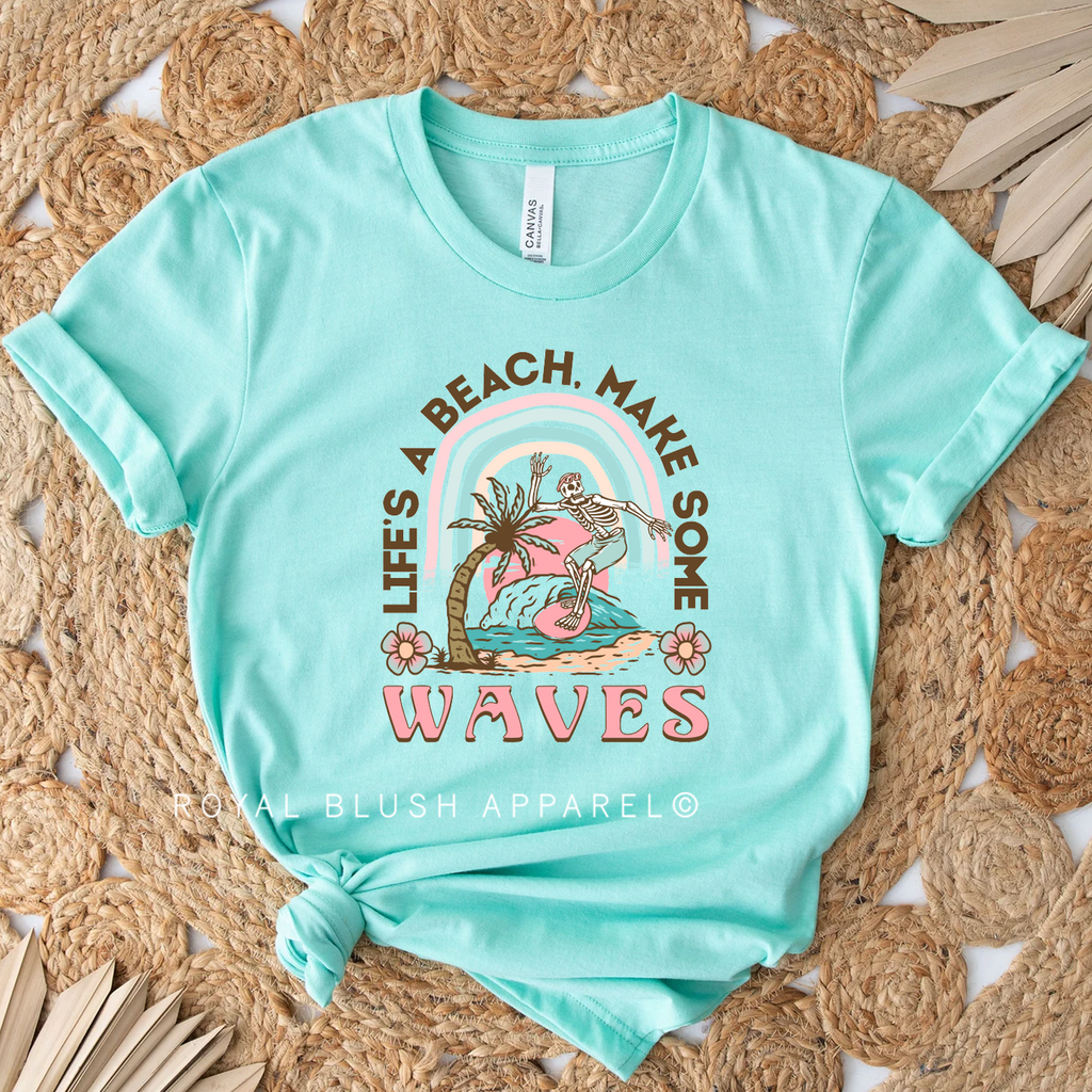 Skeleton Life's A Beach Relaxed Unisex T-shirt