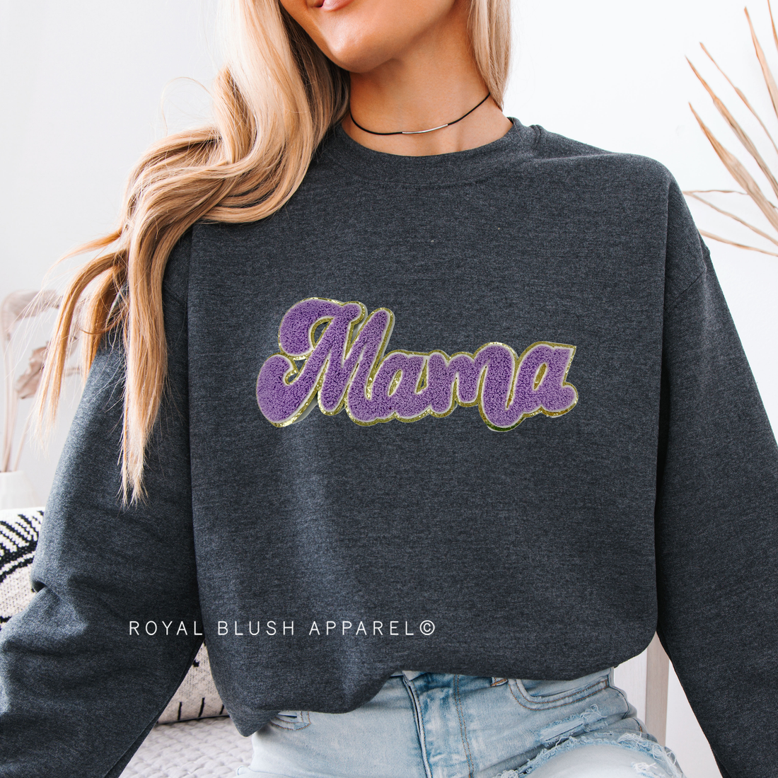 Lilac Mama Patch Sweatshirt