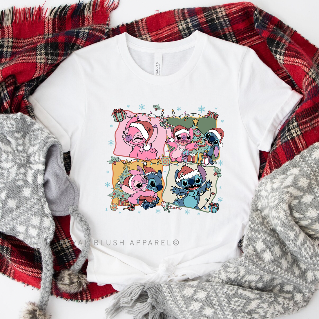 Lilo &amp; Stitch Christmas Relaxed Unisex T-shirt