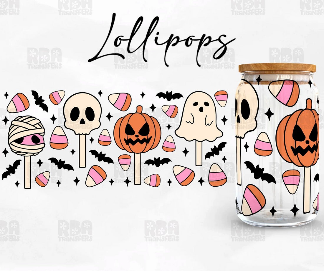 Lollipops Iced Coffee Glass