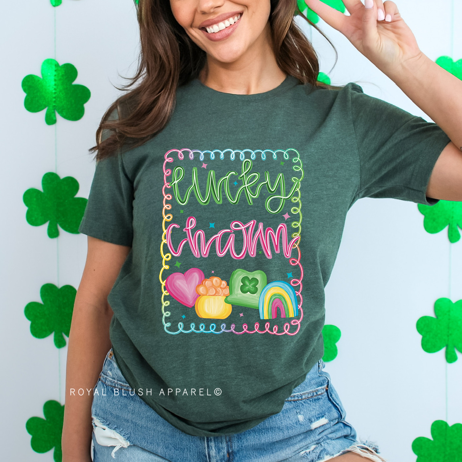 Neon Lucky Charm Relaxed Unisex T-shirt